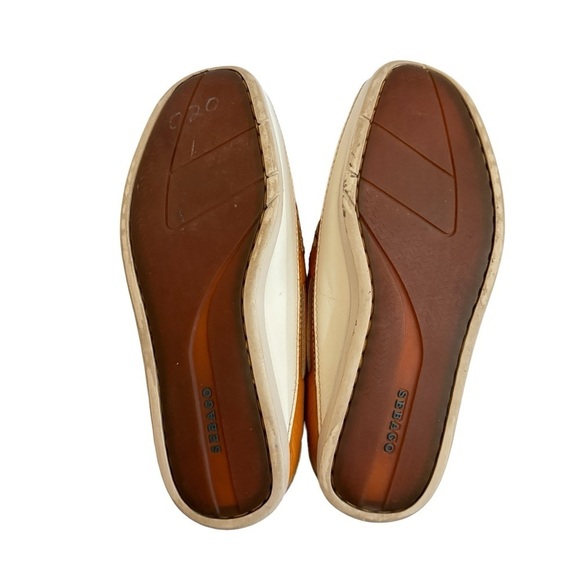 Sebago Docksides Yellow White St. Maartens Casual Slip On Mule Boat Shoes Size 6 - Picture 11 of 12